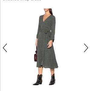 GANNI  Checked Wrap Dress